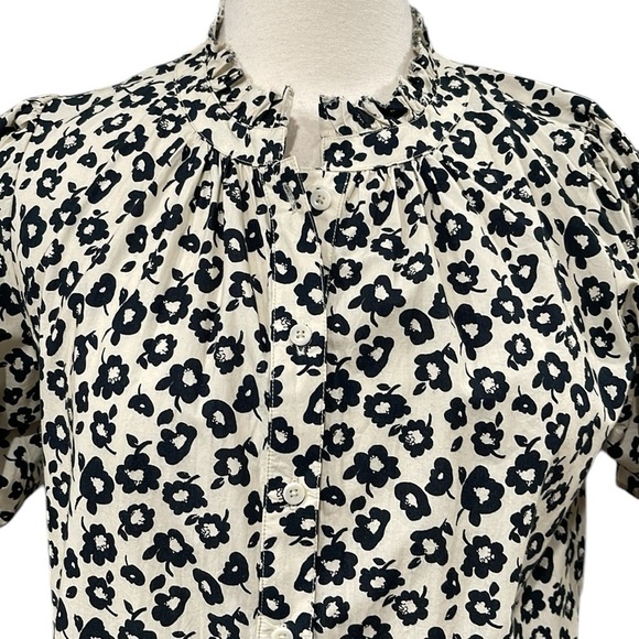 Apiece Apart Las Alturas Floral Drop Waist Mini Dress SZ M Cream Black - Picture 5 of 11